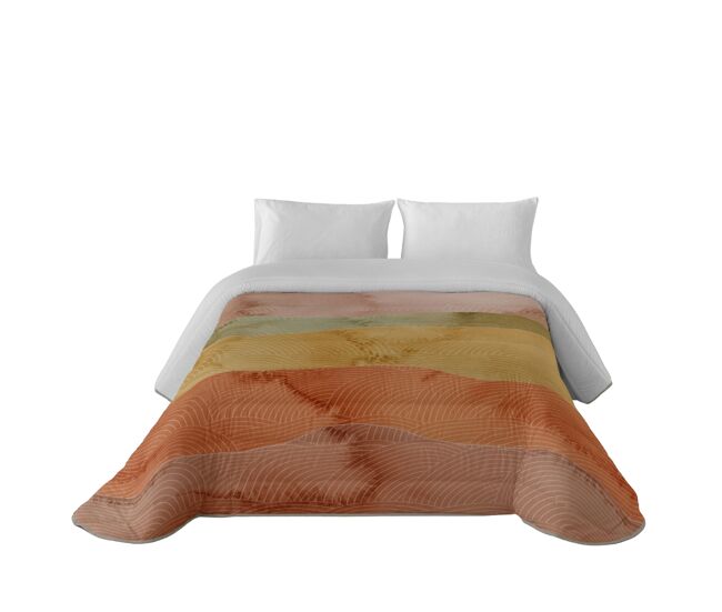 Sandal - edredom nórdico estampado - ótimo conforto e acolchoamento extra macio - peso 300 gramas com toque de pena - cama 180 - ocean terra