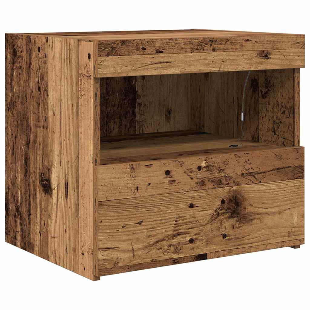 Mesa de cabeceira mesinha de cabeceira - com gaveta madeira antiga 50 x 40 x 45 cm