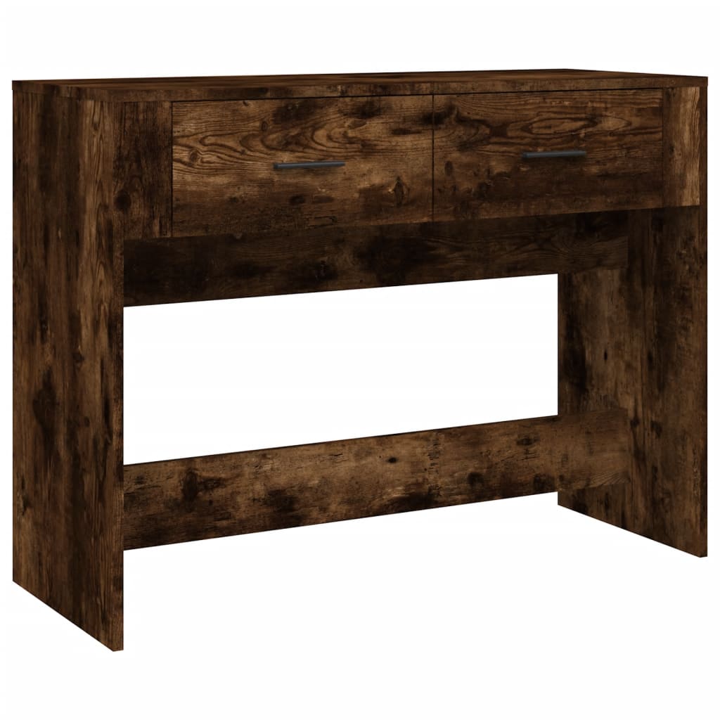 Mesa consola - mesa de entrada 100x39x75 cm derivados de madeira carvalho fumado