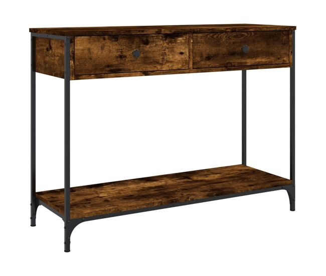 Mesa consola - mesa de entrada 100x34,5x75cm derivados de madeira carvalho fumado