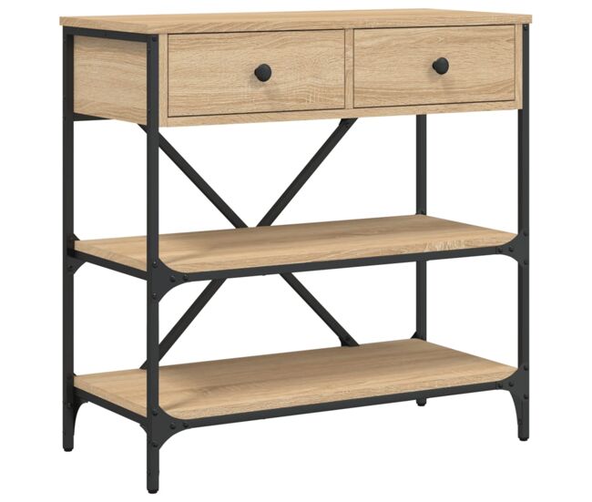 Mesa consola - mesa de entrada 75x34,5x75 cm derivados de madeira carvalho sonoma