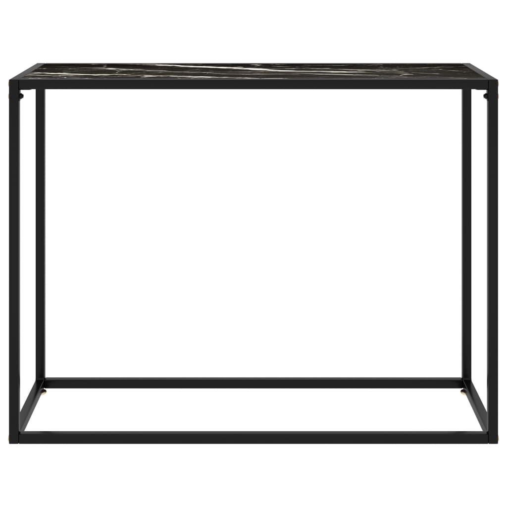 Mesa consola - mesa de entrada 100x35x75 cm vidro temperado preto