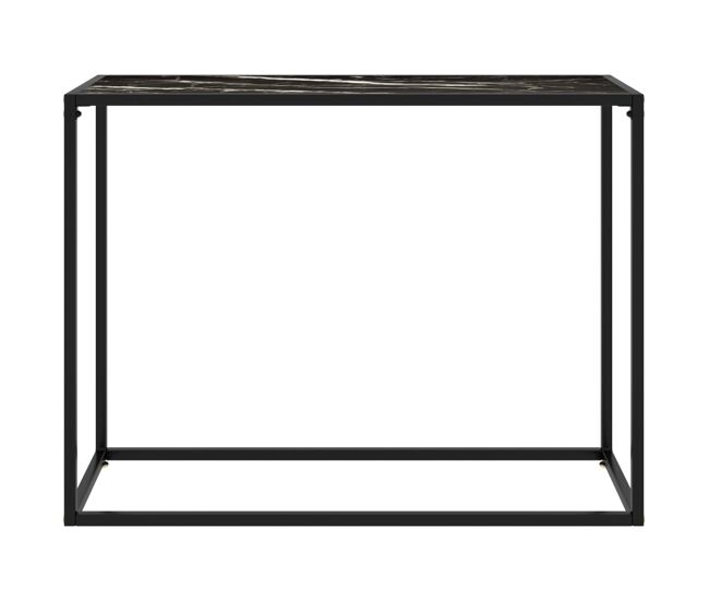 Mesa consola - mesa de entrada 100x35x75 cm vidro temperado preto