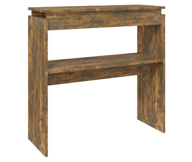 Mesa consola - mesa de entrada 80x30x80 cm derivados de madeira carvalho fumado