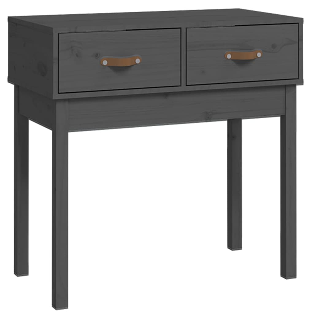 Mesa consola - mesa de entrada 76,5x40x75 cm madeira de pinho maciça cinzento