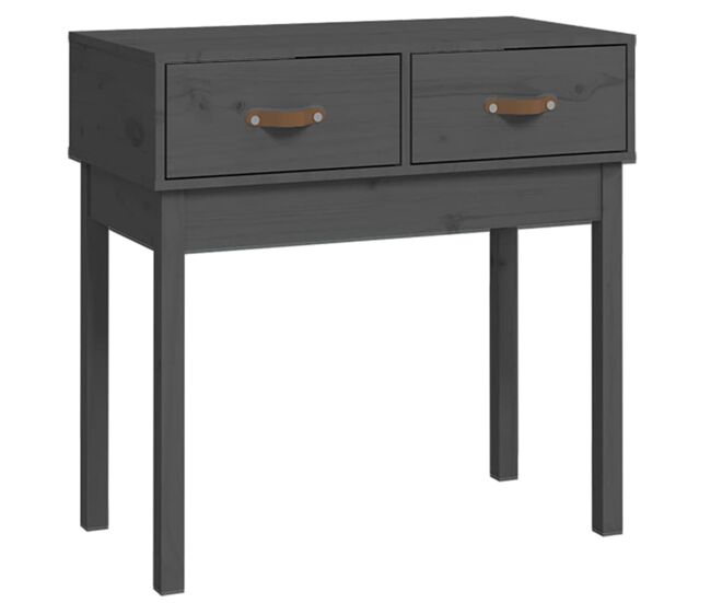 Mesa consola - mesa de entrada 76,5x40x75 cm madeira de pinho maciça cinzento