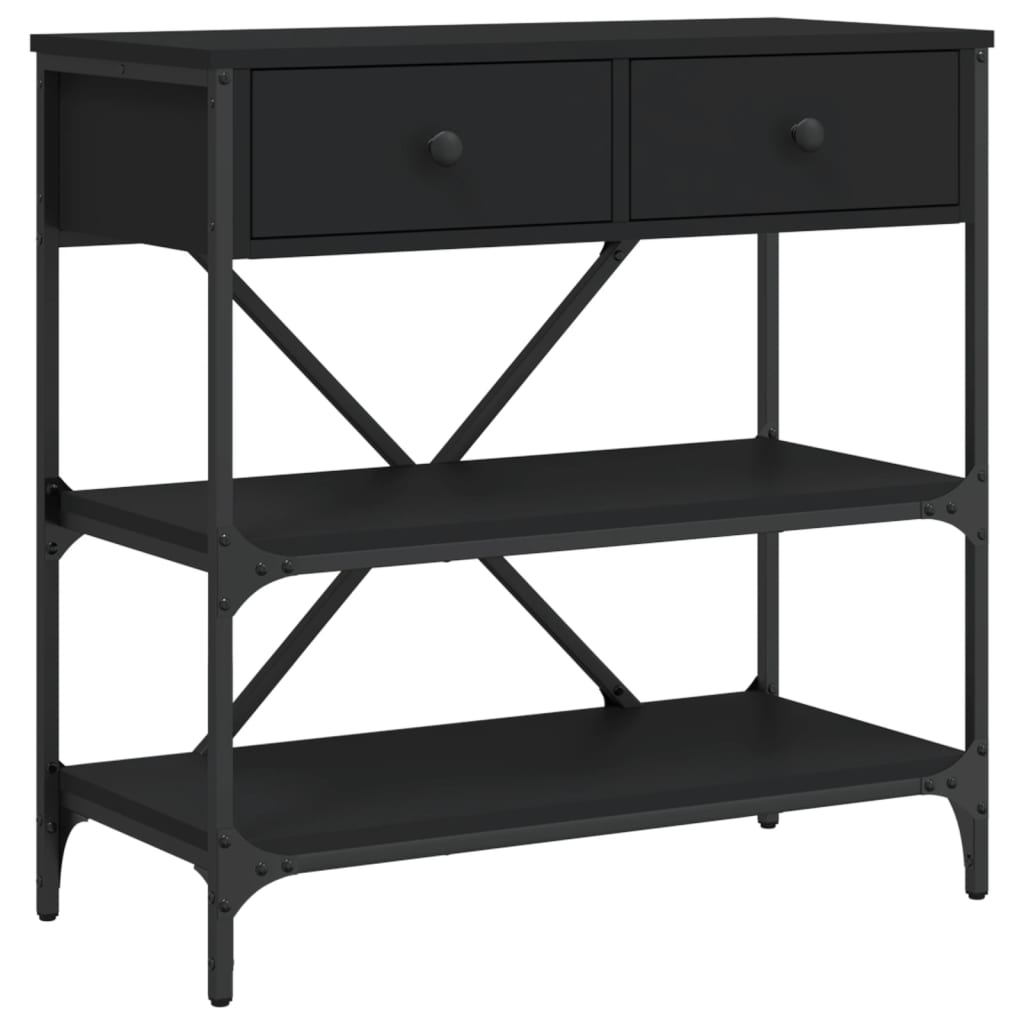 Mesa consola - mesa de entrada 75x34,5x75 cm derivados de madeira preto