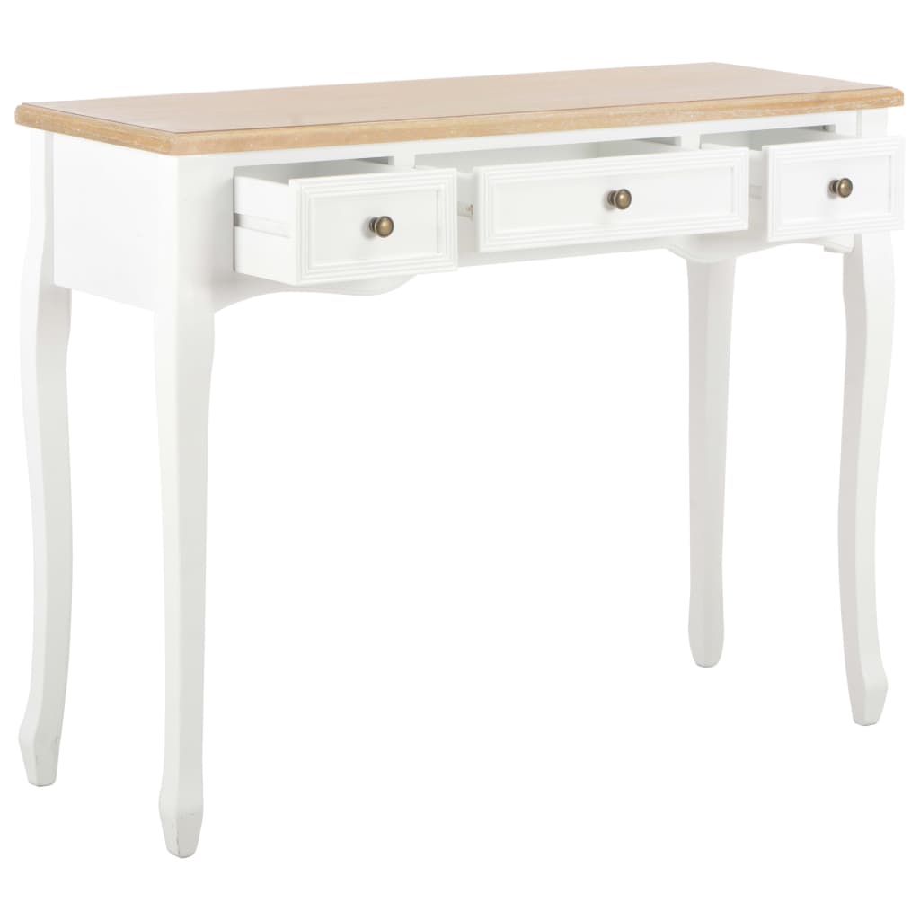 Toucador/mesa consola - mesa de entrada com 3 gavetas branco