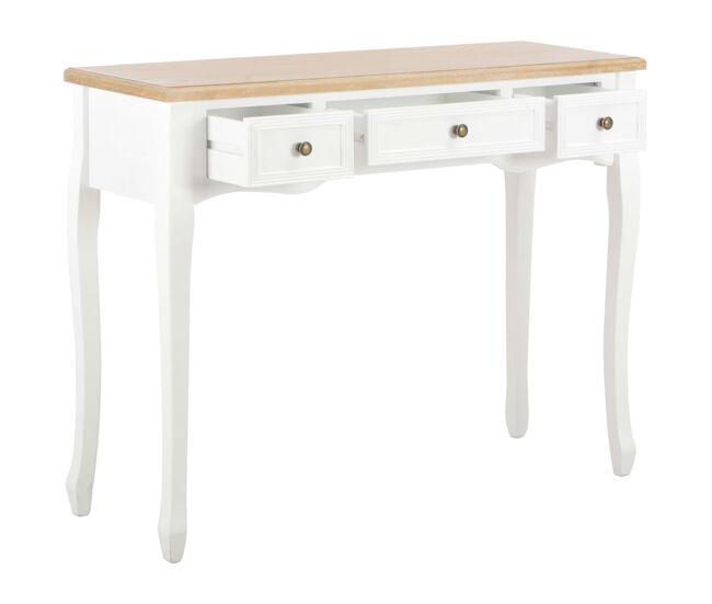 Toucador/mesa consola - mesa de entrada com 3 gavetas branco