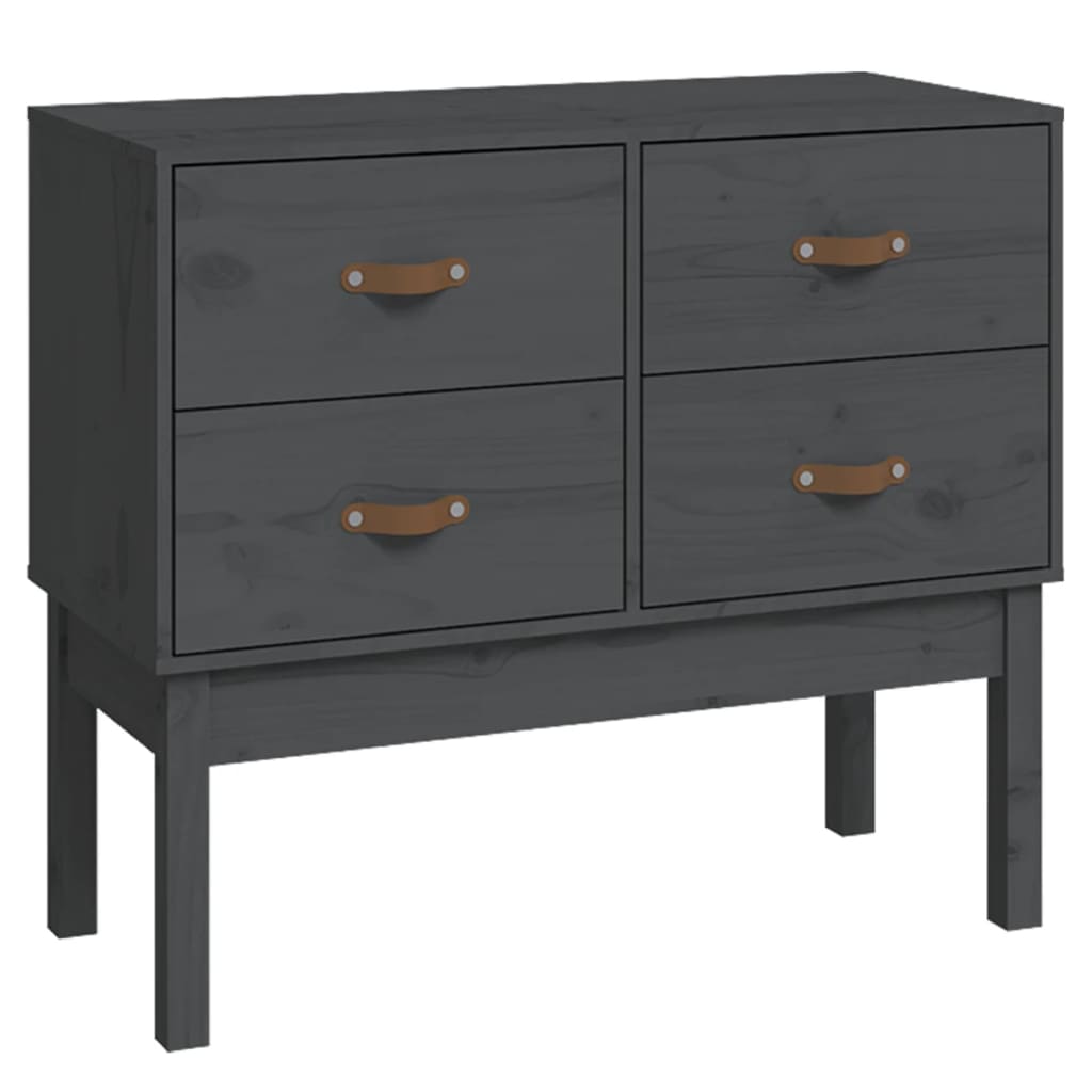 Mesa consola - mesa de entrada 90x40x78 cm madeira de pinho maciça cinza
