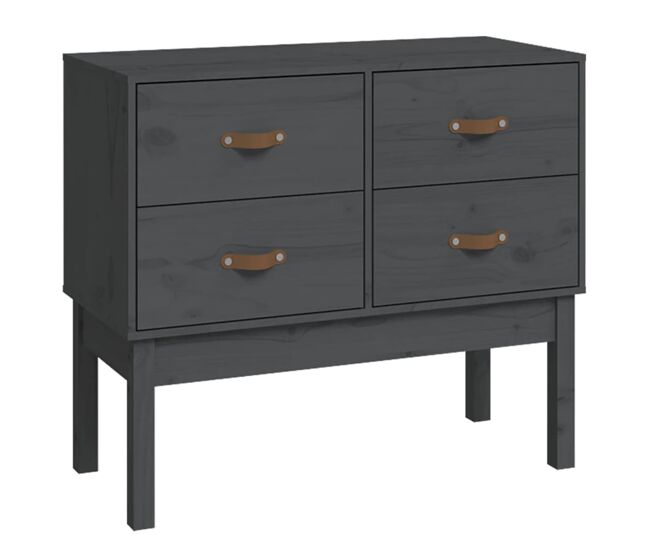 Mesa consola - mesa de entrada 90x40x78 cm madeira de pinho maciça cinza