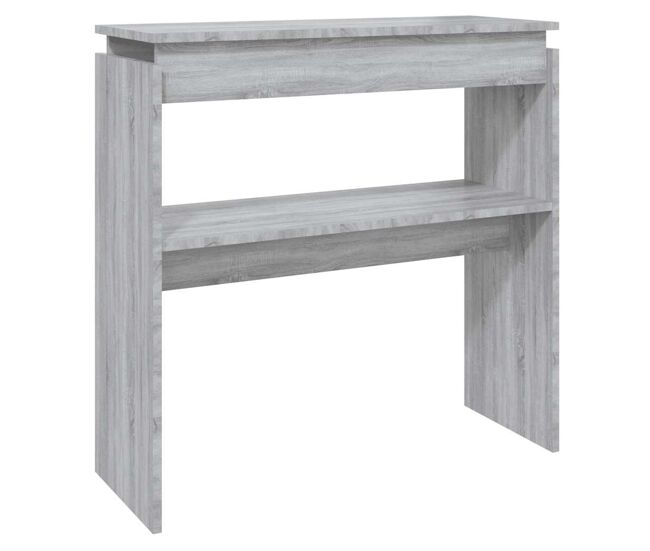Mesa consola - mesa de entrada 80x30x80 cm derivados de madeira cinzento sonoma