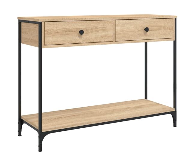 Mesa consola - mesa de entrada 100x34,5x75cm derivados de madeira carvalho sonoma