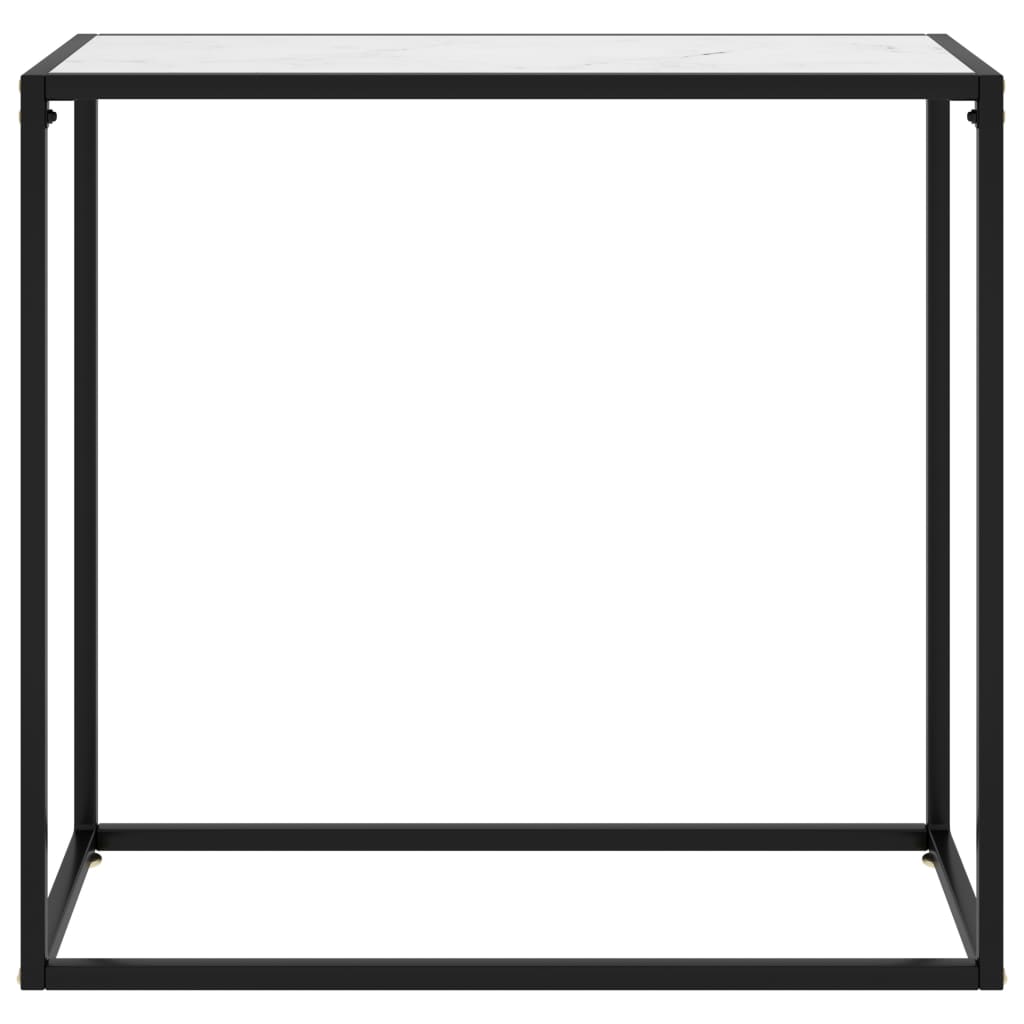 Mesa consola - mesa de entrada 80x35x75 cm vidro temperado branco