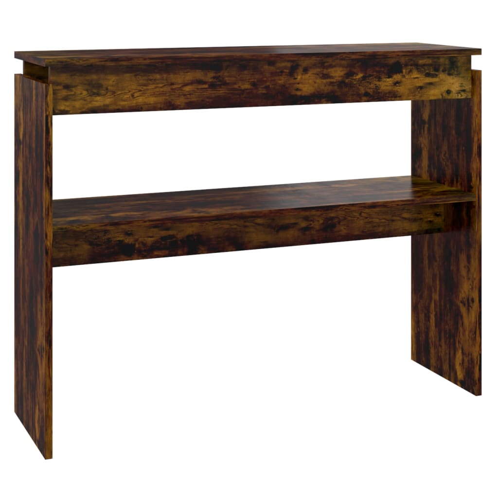Mesa consola - mesa de entrada 102x30x80 cm derivados de madeira carvalho fumado