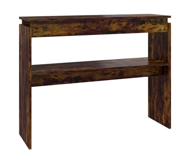 Mesa consola - mesa de entrada 102x30x80 cm derivados de madeira carvalho fumado