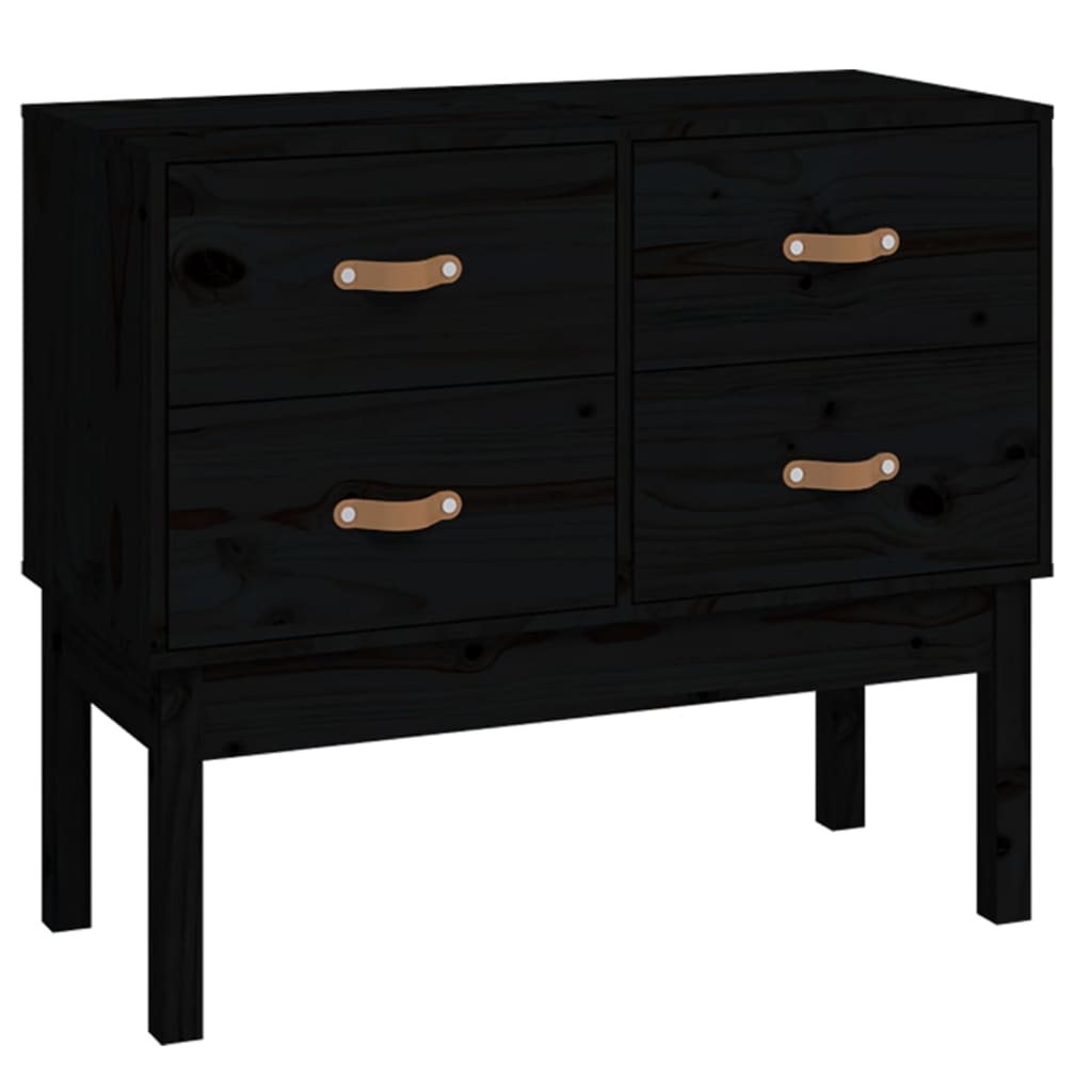 Mesa consola - mesa de entrada 90x40x78 cm madeira de pinho maciça preto