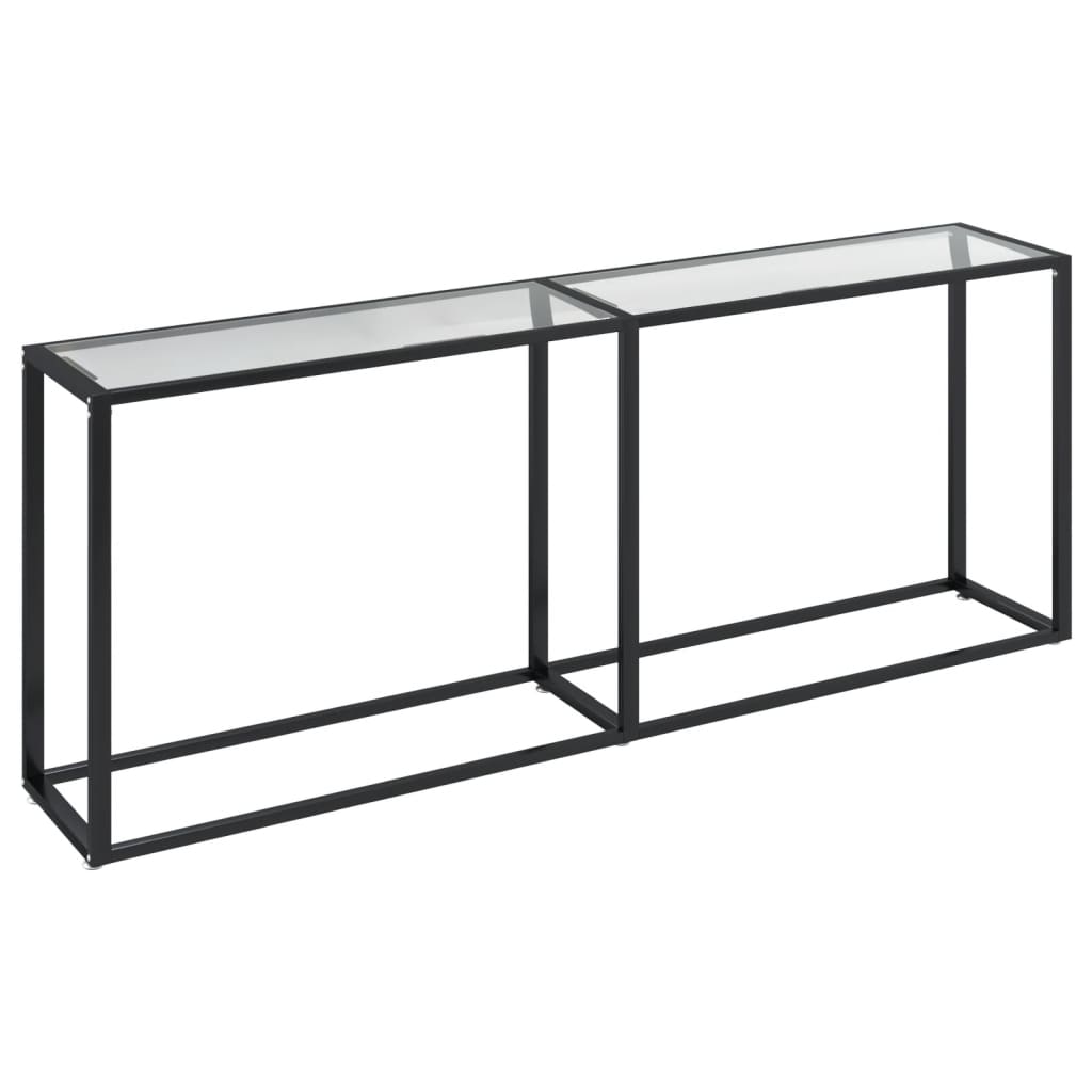 Mesa consola - mesa de entrada 200x35x75,5 cm vidro temperado transparente