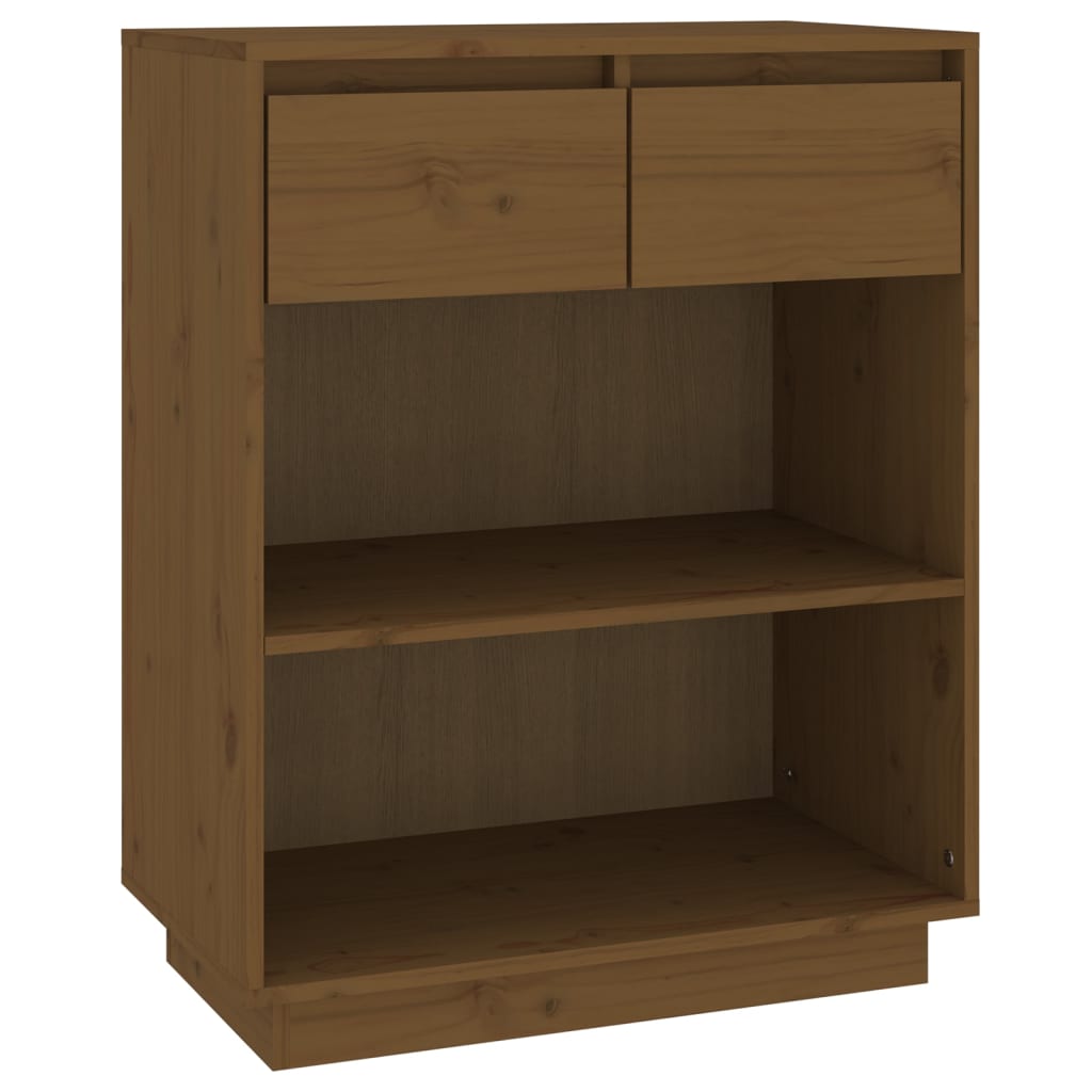 Mesa consola - mesa de entrada 60x34x75 cm pinho maciço castanho mel