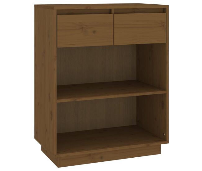 Mesa consola - mesa de entrada 60x34x75 cm pinho maciço castanho mel