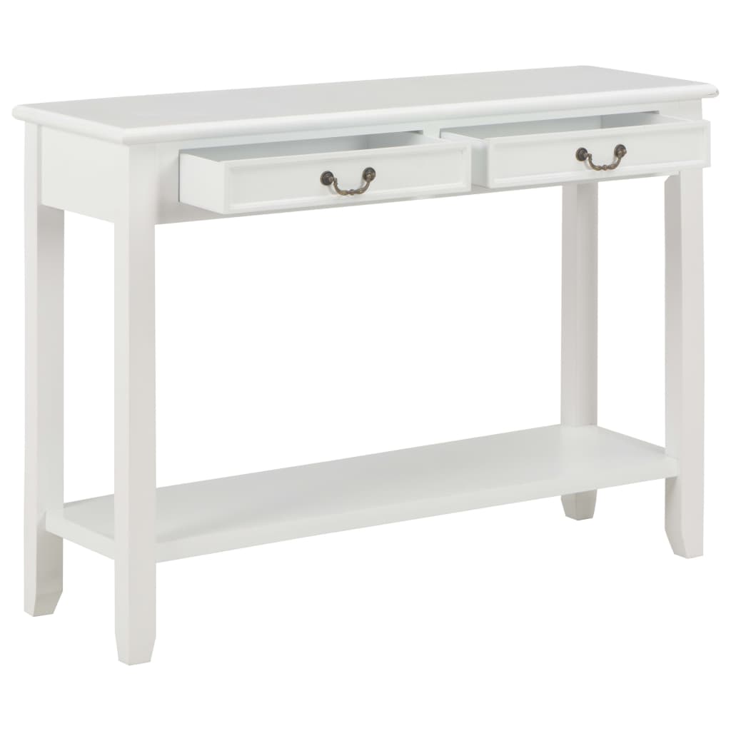 Mesa consola - mesa de entrada 110x35x80 cm madeira branco