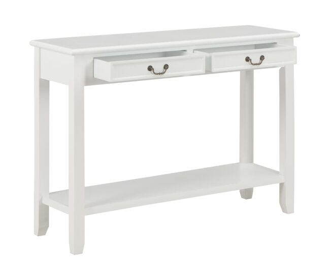 Mesa consola - mesa de entrada 110x35x80 cm madeira branco
