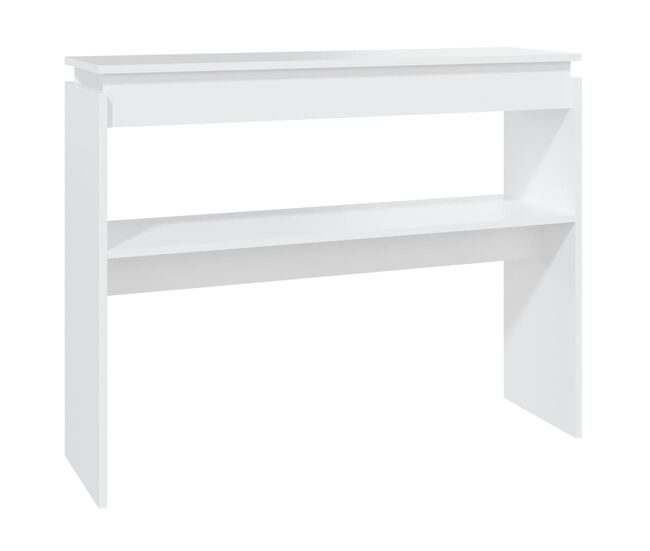 Mesa consola - mesa de entrada 102x30x80 cm derivados de madeira branco