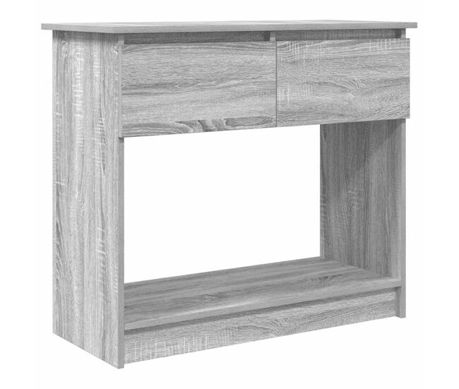 Mesa consola - mesa de entrada com gavetas 85,5x38,5x74,5 cm sonoma cinzento