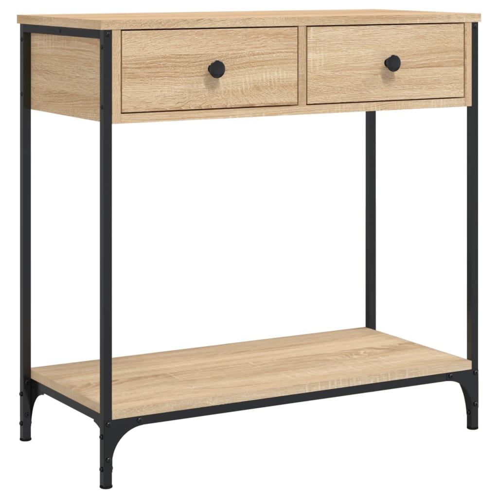 Mesa consola - mesa de entrada 75x34,5x75 cm derivados de madeira carvalho sonoma