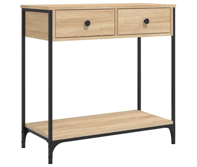 Mesa consola - mesa de entrada 75x34,5x75 cm derivados de madeira carvalho sonoma