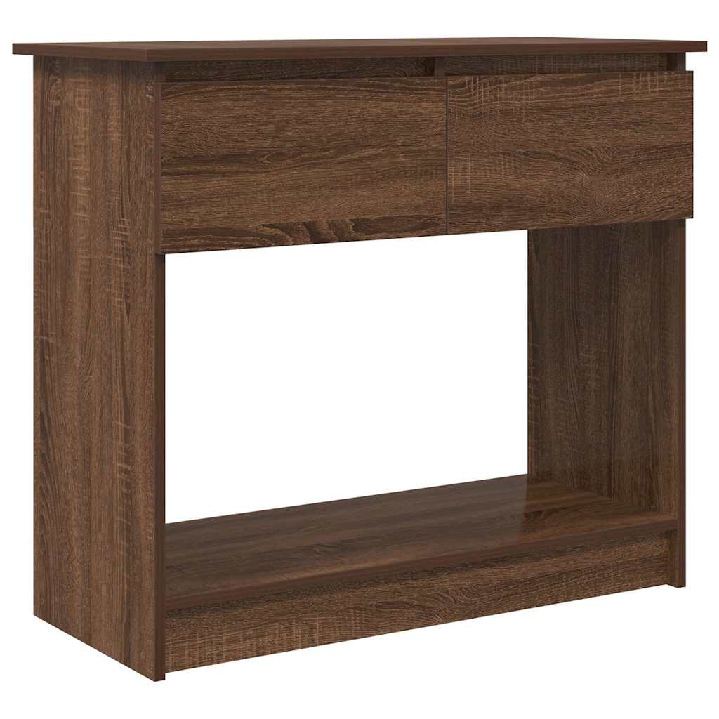 Mesa consola - mesa de entrada com gavetas 85,5x38,5x74,5 cm carvalho castanho