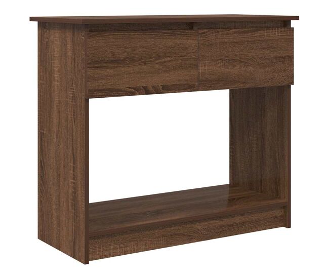 Mesa consola - mesa de entrada com gavetas 85,5x38,5x74,5 cm carvalho castanho