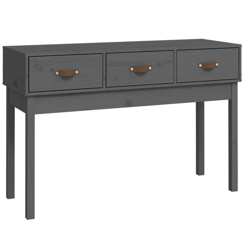 Mesa consola - mesa de entrada 114x40x75 cm madeira de pinho maciça cinzento