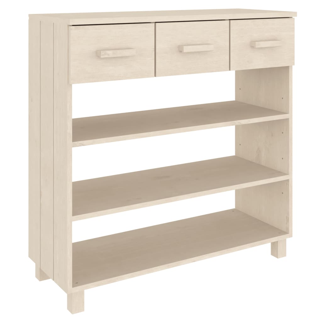 Mesa consola - mesa de entrada hamar 90x35x90 cm pinho maciço castanho-mel