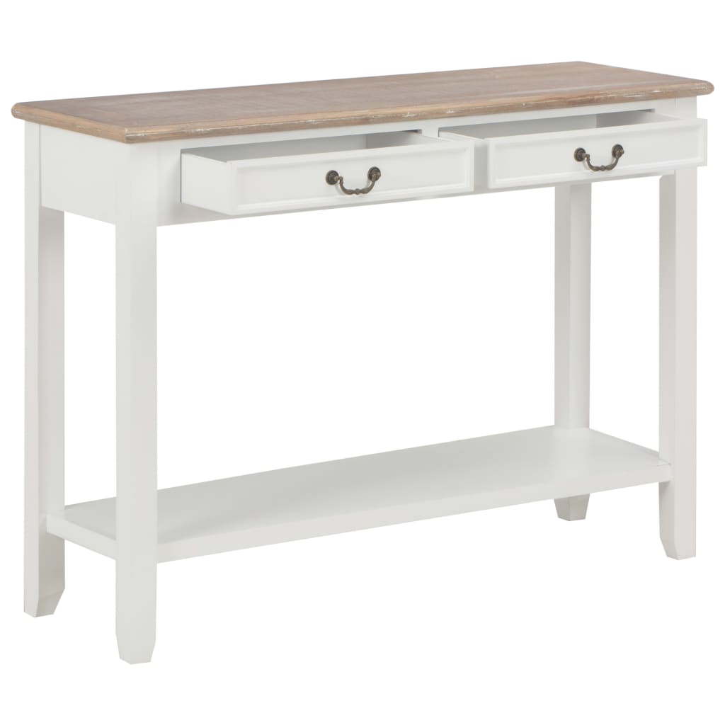 Mesa consola - mesa de entrada 110x35x80 cm madeira branco