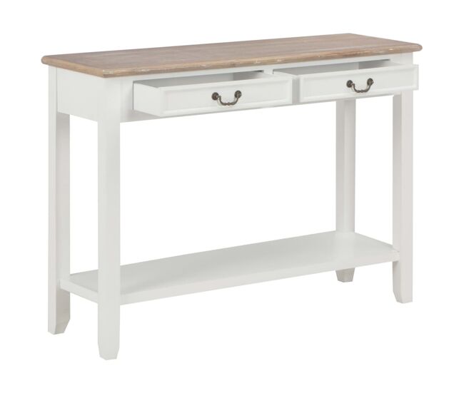 Mesa consola - mesa de entrada 110x35x80 cm madeira branco