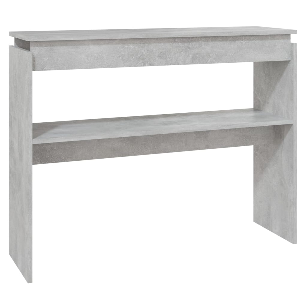 Mesa consola - mesa de entrada 102x30x80 cm derivados de madeira cinzento cimento