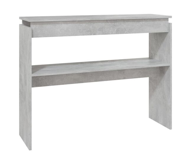 Mesa consola - mesa de entrada 102x30x80 cm derivados de madeira cinzento cimento