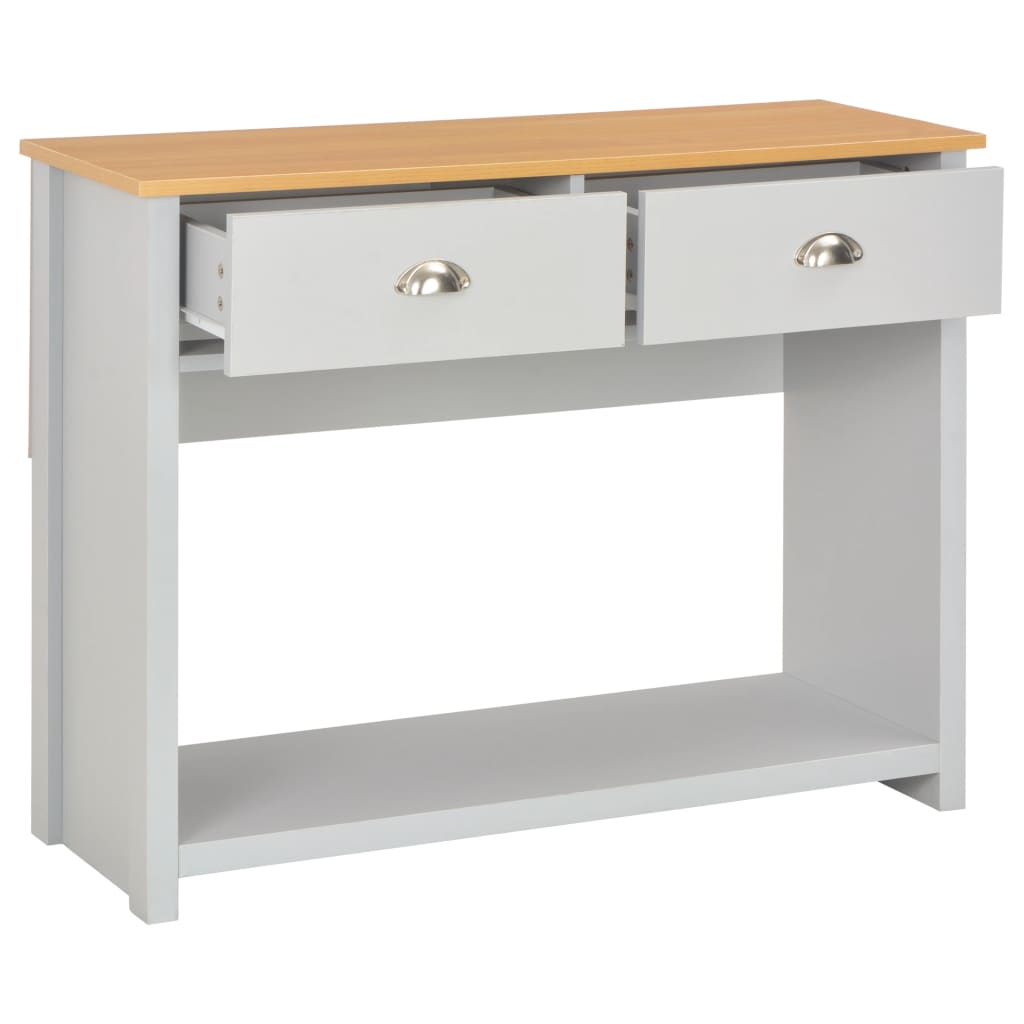 Mesa consola - mesa de entrada 97x35x76 cm cinzento