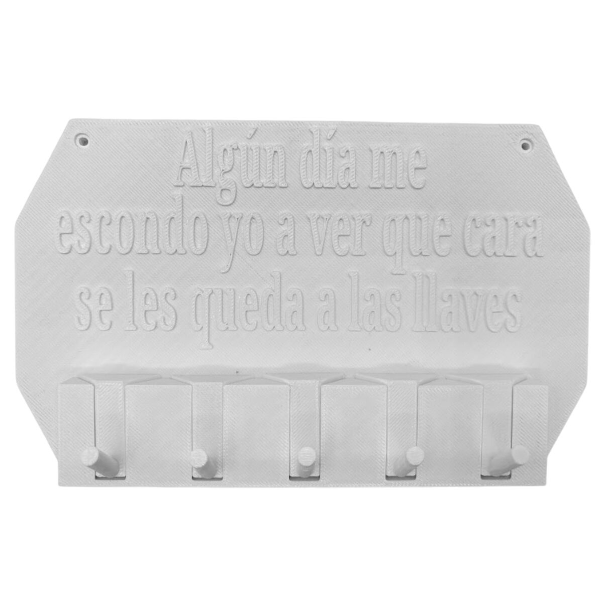 Well home - porta-chaves de parede "algum dia vou me esconder e ver como ficam as chaves" branco