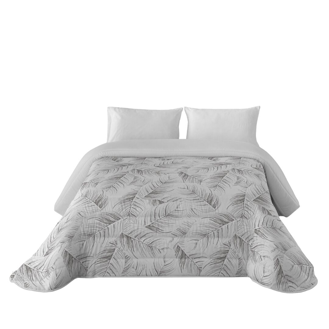 Sandal - capa de edredon estampada - ótimo conforto e acolchoamento extra macio - peso 300 gramas com toque de pena - cama 135 - pedra acanto