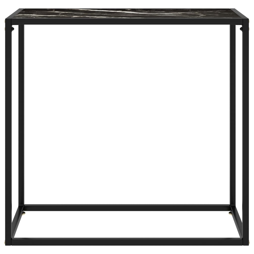 Mesa consola - mesa de entrada 80x35x75 cm vidro temperado preto