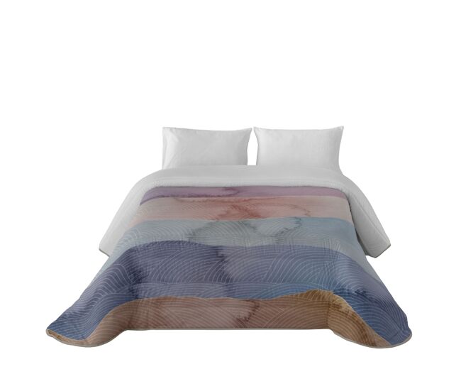 Sandal - edredom nórdico estampado - ótimo conforto e acolchoamento extra macio - peso 300 gramas com toque de pena - cama 150 - azul oceano