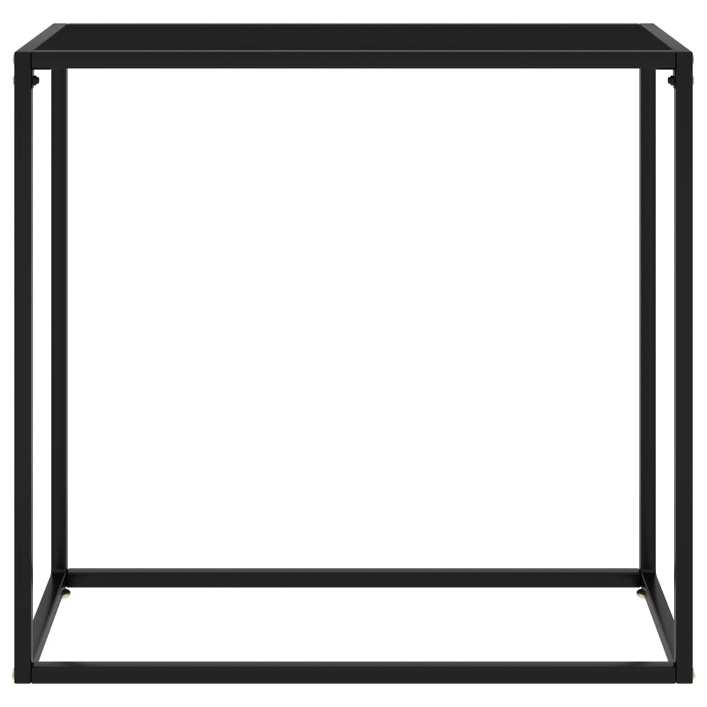 Mesa consola - mesa de entrada 80x35x75 cm vidro temperado preto