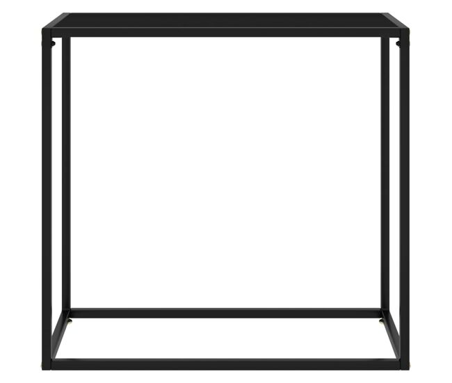 Mesa consola - mesa de entrada 80x35x75 cm vidro temperado preto