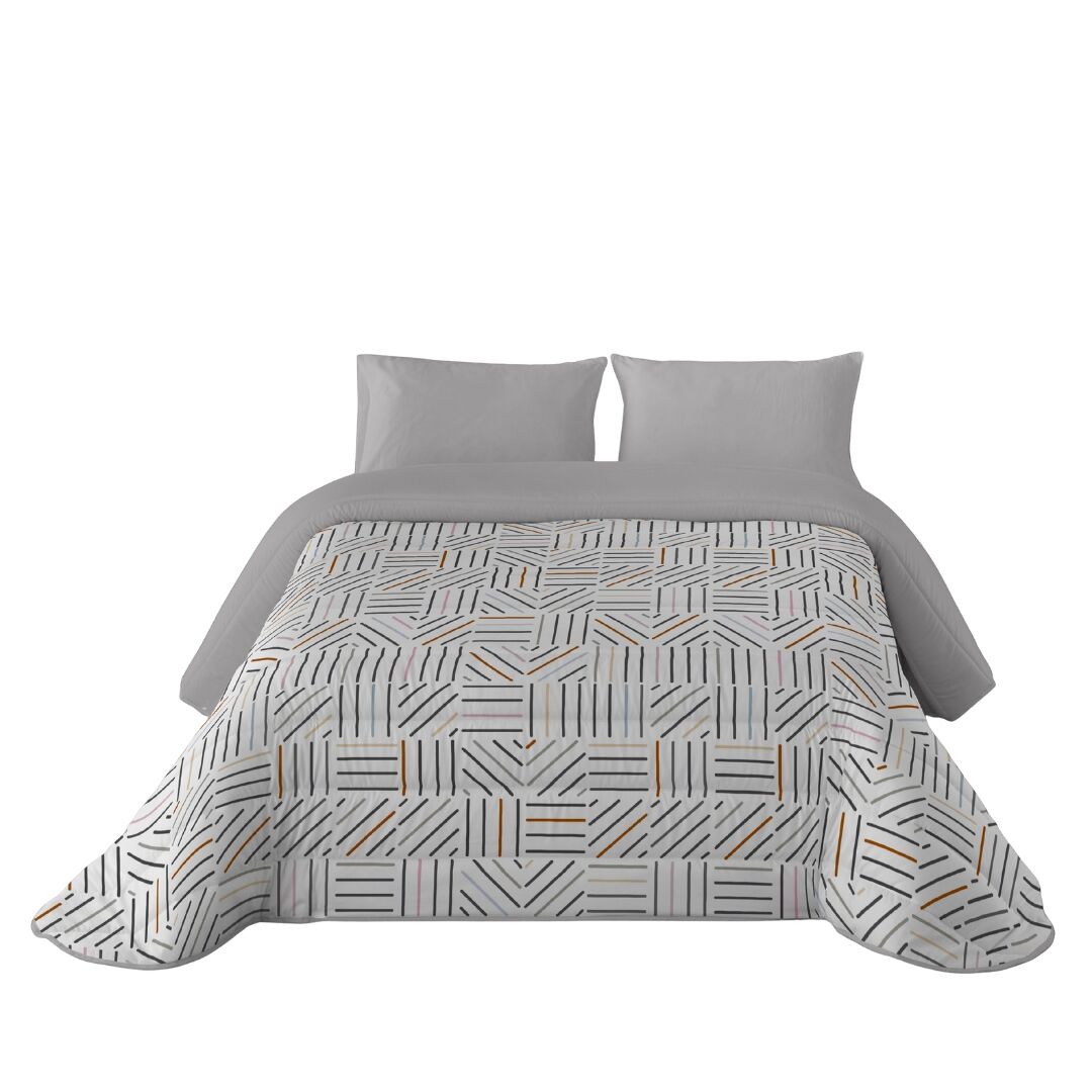 Sandal - edredom nórdico estampado - ótimo conforto e acolchoamento extra macio - peso 300 gramas com toque de pena - cama 150 - trames unico
