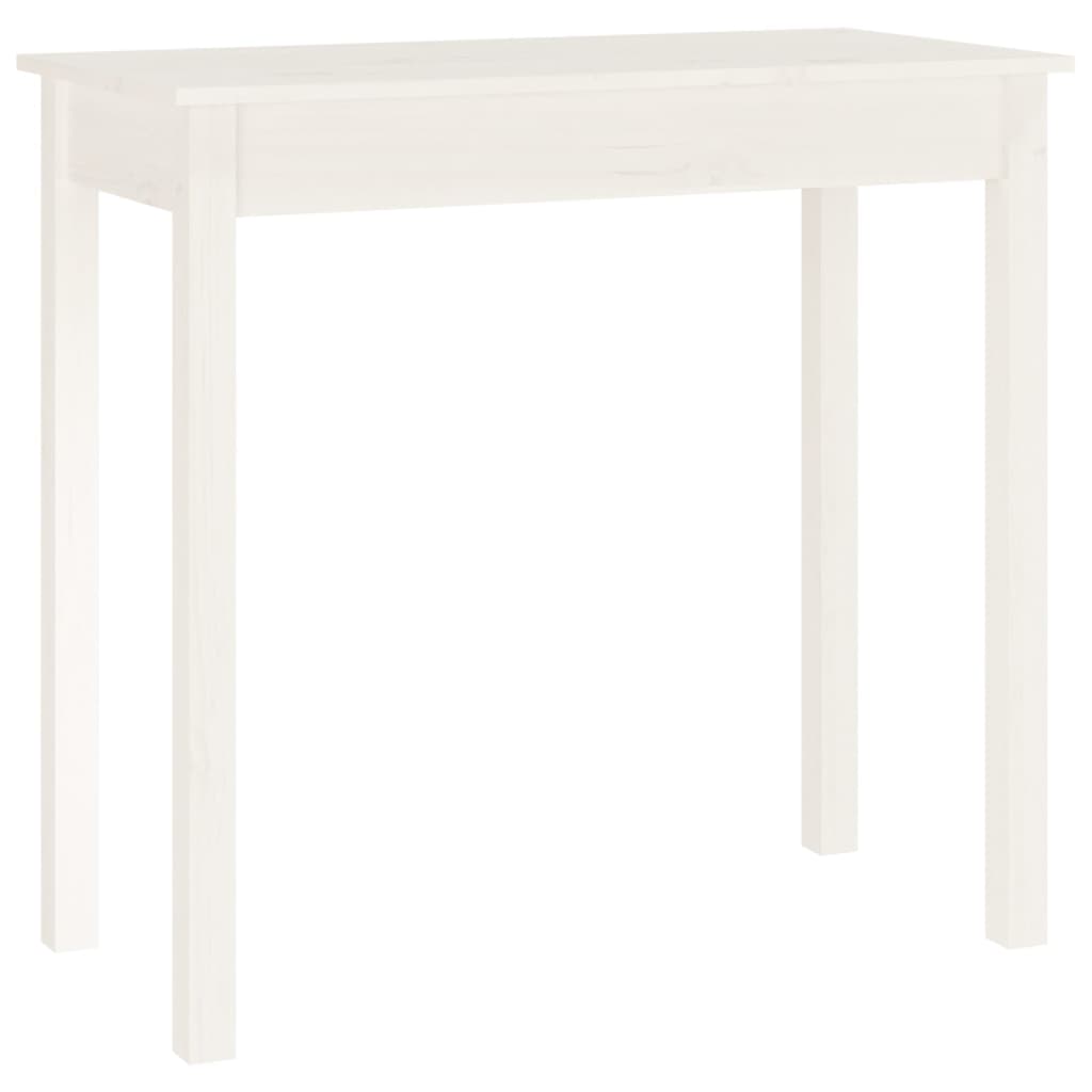 Mesa consola - mesa de entrada 80x40x75 cm madeira de pinho maciça branco