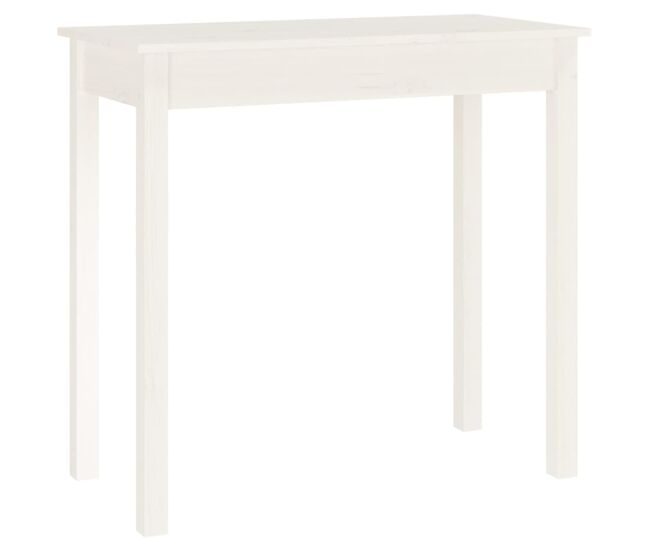 Mesa consola - mesa de entrada 80x40x75 cm madeira de pinho maciça branco
