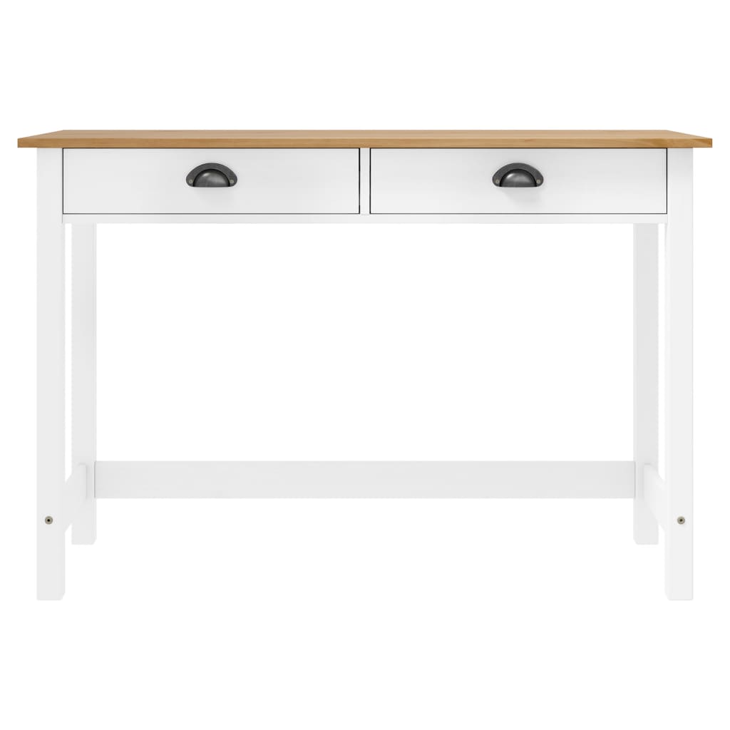 Mesa consola - mesa de entrada hill c/ 2 gavetas 110x45x74 cm pinho maciço