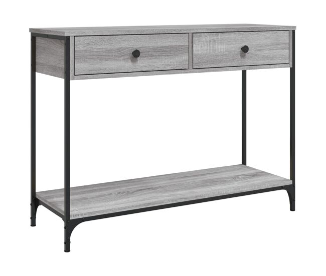Mesa consola - mesa de entrada 100x34,5x75cm derivados de madeira cinzento sonoma